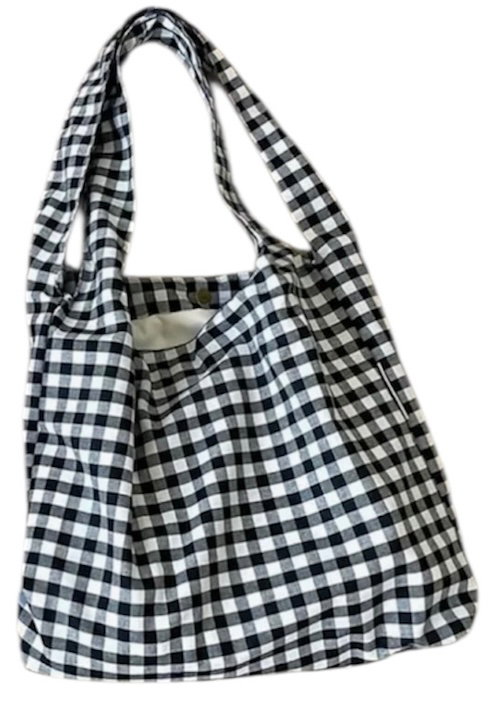 Bolsa de la compra  (CUADRO VICHY NEGRO)